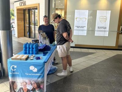 An image of a pop up in front of Dubbo Square Mall